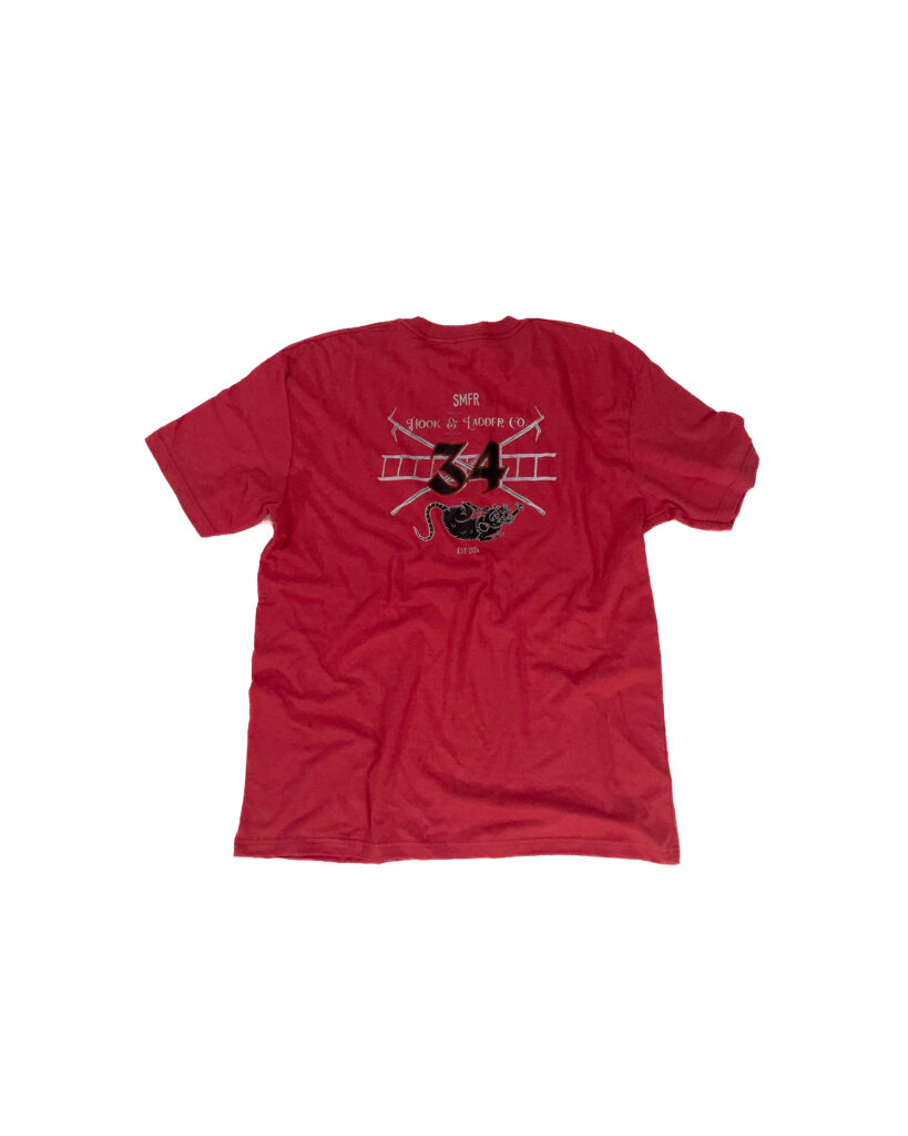 Hook & Ladder Rescue Rat T Shirt (Red)