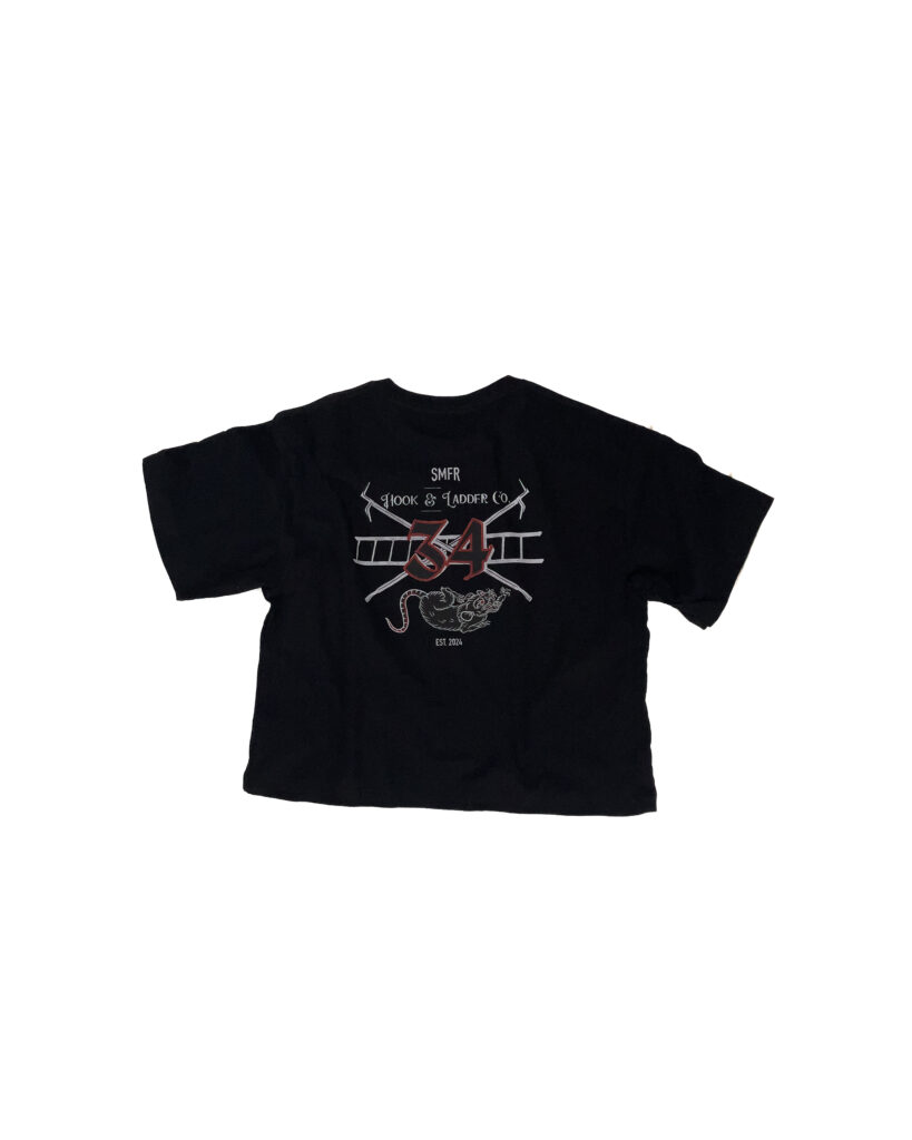 Hook & Ladder Rescue Rats Ladies' Boxy T Shirt (Black)